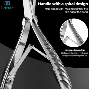 Coupe-cuticules en acier inoxydable 2026 avec poignée texturée, coupe-ongles de précision pour manucure, pédicure et outils de beauté - Product Image 2
