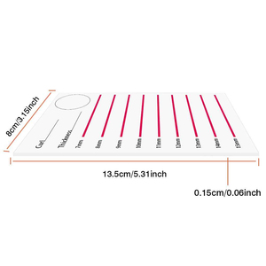 White Acrylic Eyelash Tile with Measurement Lines <b>Lash</b> <b>Extension</b> Palette Holder Printed Curl Thickness Scale <b>Lash</b> Strips - Product Image 2