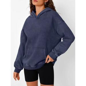 Sweat à capuche pour femme de haute qualité 100% coton, logo personnalisé, sweat à capuche surdimensionné avec coupe ample, taille XXS, vêtements décontractés - Product Image 5