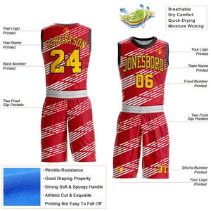 Uniforme de Baloncesto de Última Moda, Nuevo Estilo, Cómodo, Uniforme de Baloncesto Juvenil Americano con Personalización - Product Image 2