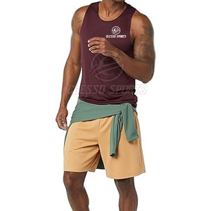 T-shirts sans manches pour hommes de haute qualité, couleur unie, coupe ajustée, t-shirts sans manches pour hommes avec logo personnalisé - Product Image 4