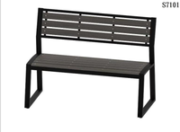 Banc de patio 3 places moderne de style américain et européen, en fer, écologique, durable, résistant à l'eau, pour hôpital, parc, villa, école