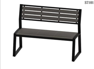Banc de patio 3 places moderne de style américain et européen, en métal, écologique, durable, résistant à l'eau, pour hôpital, parc, villa, salle de sport - Product Image 3