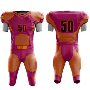 Uniformes de Fútbol Americano para Adultos, Impresos, Transpirables, de la Mejor Calidad, Diseño Moderno, Mangas Cortas, Colores Personalizados - Product Image 1