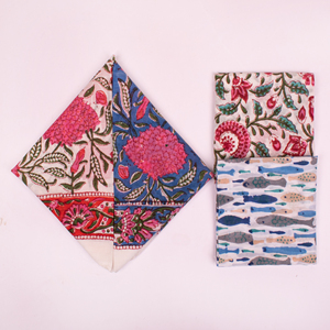 Artisan Handmade Fashion <b>Square</b> Cotton Block Print Bandana 21X21 Inches Custom Orders Accepted OEM ODM India - Product Image 6