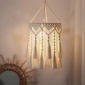 Pantalla de Lámpara de Macramé Artesanal, Cubierta de Luz Colgante Hecha a Mano con Cuerda para Decoración de Bodas y Eventos - Product Image 3