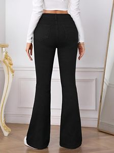 Women’s High Waist Jeans Flared Bell Bottom Bootcut <b>Pants</b> – Perfect for Travel, Party & Everyday Use - Product Image 3