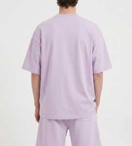 ชุดเสื้อยืดโอเวอร์ไซส์สีม่วงลาเวนเดอร์และกางเกงขาสั้นสำหรับผู้ชาย ปี 2026 ชุดลำลองสไตล์สตรีทแวร์สำหรับฤดูร้อน ชุดเข้าชุดใส่สบาย ผ้าฝ้ายเนื้อนุ่ม ทรงหลวม - Product Image 5