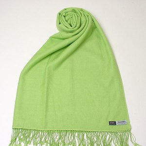 Pañuelos de cachemira tipo pashmina de colores claros para invierno, 28x80 pulgadas, 200-250g, para teñir colores, con flecos trenzados a mano, patrón sólido. - Product Image 1
