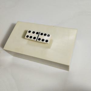 Ensemble de dominos minimalistes en ivoire avec boîte de rangement décorative en résine, ensemble de dominos avec boîte de rangement crème - Product Image 5