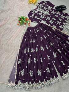 Presentamos un Nuevo Traje de Diseñador de Alta Calidad para las 4 Estaciones, con Top, Pantalón y Dupatta, con Bordado Intenso, Vestido Tradicional - Product Image 5