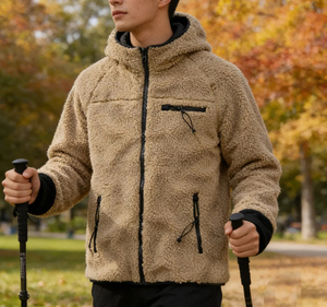 Chaquetas de lana polar ecológicas de gran tamaño con cuello alto, gruesas, reversibles, con bolsillos superiores, cálidas y sólidas para primavera - Product Image 1