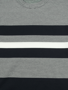 CAMISETA DE PUNTO TEÑIDA EN HILOS AZUL MARINO PARA HOMBRE, Logotipo Personalizado en la Parte Delantera, Talla Grande, Sólida, Casual, Manga Corta, Alta Calidad, Ecológica - Product Image 2