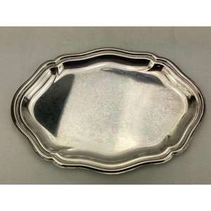 Grande assiette ovale à finition antique, plateau décoratif, assiettes de présentation en laiton écologiques, compatibles lave-vaisselle, matériau de qualité alimentaire - Product Image 2