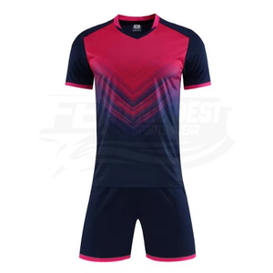Men's V-Neck Soccer Uniform Set Short Sleeve Jersey Shorts Moisture Wicking Polyester Gradient Color All Seasons <b>Athletic</b> Fit - Product Image 3