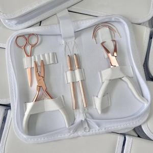 High Quality Hair Extension Tools Kit Stainless Steel Professional Removal <b>Set</b> Salon Grade Hot Sale Hair Extensions Custom Logo - Product Image 5