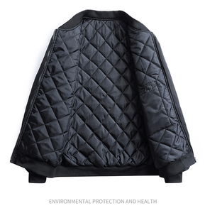 Men Winter Bomber Jacket Windproof Casual Zip Outerwear Stand Collar <b>Warm</b> Coat - Product Image 4