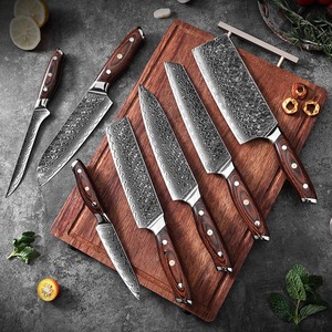 Ensemble de couteaux de chef faits à la main avec lame en acier D2 et manche en bois, ensemble de cuisine, couteau d'extérieur - Product Image 3