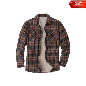 เสื้อเชิ้ตผ้าแฟลนเนลแบบสวมใส่สบาย แขนยาว สไตล์ลำลอง สำหรับผู้ชาย  ขายส่งเสื้อเชิ้ตผ้าแฟลนเนลแบบเรียบ  ทรงหลวม ลายตาราง - Product Image 1
