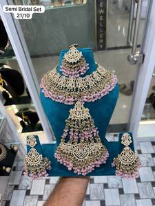 Collar y Pendientes de Latón con Diseño de Flores y Perlas de Imitación, Chapados en Oro, Joyería de Moda para Mujer, Estilo Semi-Nupcial, Aigs - Product Image 5