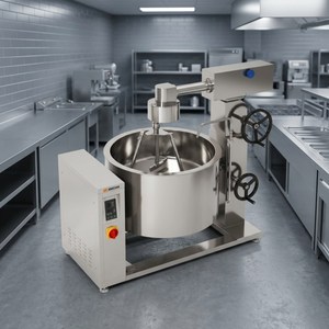 Olla de vapor con inducción y revestimiento giratorio Amicook 380V/440V, modelo de olla de inducción para restaurante, de aluminio, ahorradora de espacio. - Product Image 3