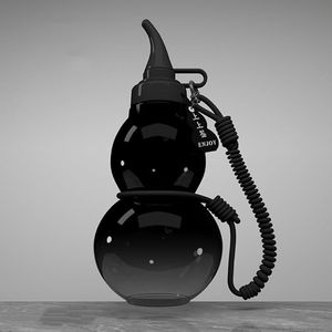 Borraccia Sportiva in Tritan a Forma di Zucca con Cinghia/Adesivi per Viaggi e Palestra, Design Retrò Cinese - Product Image 1