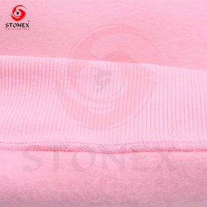 ชุดวอร์มกำมะหยี่สีชมพูสำหรับผู้หญิง ชุดเซ็ตเสื้อแจ็คเก็ตซิปมีลายทางแบบกำหนดเอง กางเกงขายาวทรงกว้าง ชุดลำลองสองชิ้นสำหรับออกกำลังกายและพักผ่อน - Product Image 5