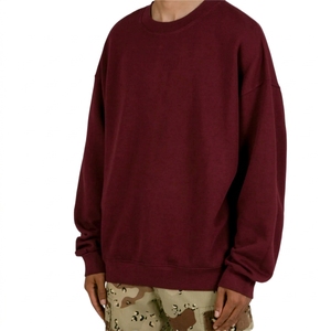 เสื้อสเวตเชิ้ตคอกลมผ้าฝ้าย 100% สำหรับผู้ชาย แขนยาว ทรงหลวม ใส่สบาย ทนทาน เหมาะสำหรับฤดูหนาว ปักลายลำลอง สีพื้น - Product Image 4