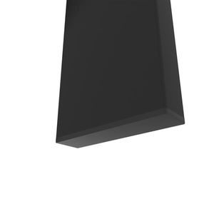 Modern Black Dining Table with Tempered Glass Top and Simple Rectangular Metal Legs for Living Room or Kitchen Use - Product Image 5