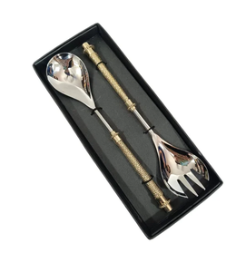 Stainless Steel & Brass <b>Salad</b> <b>Server</b> Sets Premium Top Quality Brass <b>Salad</b> <b>Server</b> Set for Christmas - Product Image 2