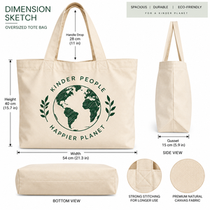 Bolsa de Lona AMANI Kinder People Happier Planet, Diseño Minimalista Personalizado, Estampado con Patrón de Planeta, para Todas las Estaciones, para Viajes - Product Image 2