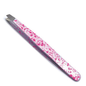 Pinzas para Cejas Reutilizables de Alta Calidad, Color Rosa, Punta Inclinada, para Depilar Cejas, Vello Facial y Nasal, Herramientas para Eliminar Vello Encarnado - Product Image 1