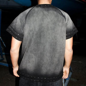 T-shirts Homme Grande Taille Effet Délavé Acide HSI OEM Tendance 2026 – Vente en Gros, Personnalisation Logo, Coton Fabriqué au Pakistan - Product Image 3