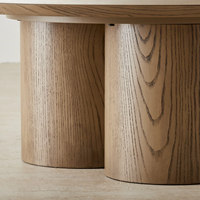 Table basse moderne faite à la main en bois naturel, extensible et mobile, pour salon