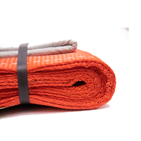 Sangle plate de levage de charge robuste en polyester 100% (10-12 tonnes) orange, personnalisée OEM/ODM, marque Provina, pour la sécurité des marchandises