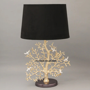 Lámpara de Mesa Moderna con Diseño de Árbol Decorativo, Fabricada en Aluminio Fundido con Acabado Dorado, Material de Alta Calidad - Product Image 1