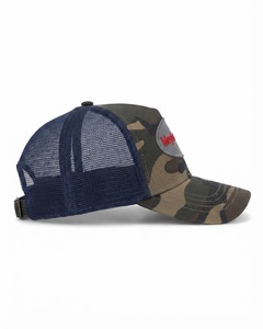 Custom <b>Camo</b> 5-Panel Trucker Hat Mesh Back Snapback with Embroidered Patch Curved Brim Adjustable Outdoor Streetwear - Product Image 2