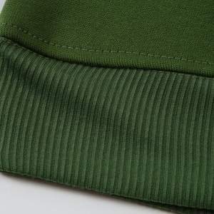 Chándal Unisex Verde con Capucha, Manga Larga, Color Sólido, Ropa Casual con Pantalones con Cordón y Bolsillos Laterales, Estilo Otoñal - Product Image 5