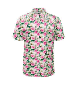 Camisa de Golf para Hombre al por Mayor, Estampado Floral, Manga Corta, Tela Ligera y Transpirable, con Botones, para Golf y Ropa Casual - Product Image 4