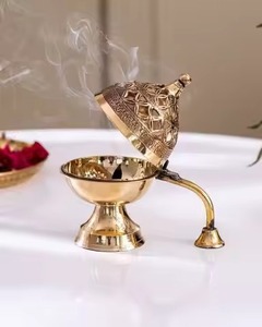 Handcrafted Metal Bakhoor Burner Natural <b>Incense</b> <b>Holder</b> with Arabic Inspired Design Traditional <b>Incense</b> <b>Holder</b> - Product Image 3