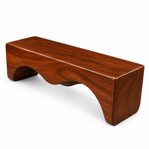 Functional Seating Premium Eco-Friendly Solid Suar <b>Wood</b> Chaise Lounge Contemporary M-Shape <b>Bench</b> Modern Living Room Furniture - Product Image 1