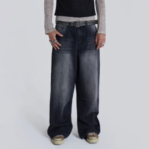 Pantalones Vaqueros de Mezclilla para Hombre, a la Moda, Cómodos, Holgados, Corte Clásico Regular, Duraderos, para Uso Casual - Product Image 1