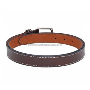 Ceinture en cuir véritable pour homme, design personnalisé, unisexe, en cuir de vachette, avec boucle en laiton massif. - Product Image 3