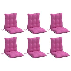 Juego de 6 Cojines para Silla de Respaldo Bajo de Tela Oxford Rosa, 100% Poliéster, para Uso en Exteriores - Product Image 3