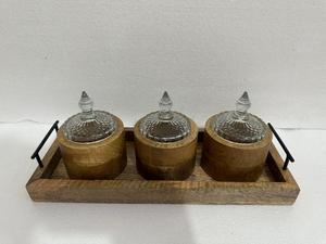 Wooden Mango <b>Tray</b> For Serving Food And <b>Drinks</b> Natural Mango Wood Serving <b>Tray</b> For Kitchen And Dining Handcrafted - Product Image 5