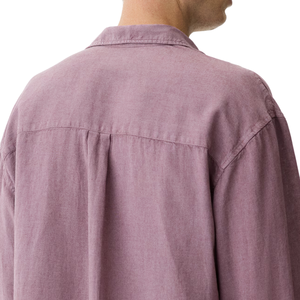 Chemise décontractée pour homme en mélange de lin, coupe ample, douce et légère, à manches longues, personnalisable, marque privée, fournisseur OEM ODM en gros - Product Image 6