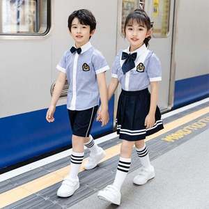 Tenue d'uniforme scolaire DHL pour la maternelle et l'école primaire, ensemble deux pièces sportif pour enfants, style professionnel, collection printemps pour collégiens - Product Image 2