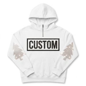 Vente en gros de sweats à capuche surdimensionnés pour hommes, personnalisés avec fermeture éclair, effet usé, logo brodé, strass, impression numérique - Product Image 2