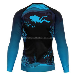 OEM Chemises de compression pour homme de qualité supérieure respirante Rash Guard avec impression par sublimation Spandex Gym Fitness Surf Plongée - Product Image 4