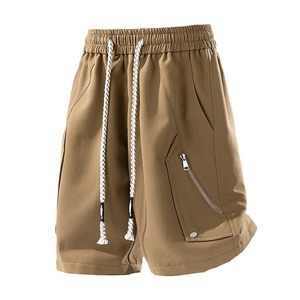 New <b>Mens</b> <b>Shorts</b> Solid Color <b>Trousers</b> Five Points Fitness Sweatpants <b>Short</b> Pockets Decorate Cargo <b>Shorts</b> - Product Image 3